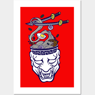 Roasted Ramen Oni Ramen Bowl Posters and Art